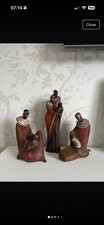 African Tribal Art Figurines Man and Woman Baby