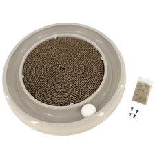 Turbo: Scratcher Eco - Grey - Cat Toy  Catnip Pack, 15.5" Round Racetrack