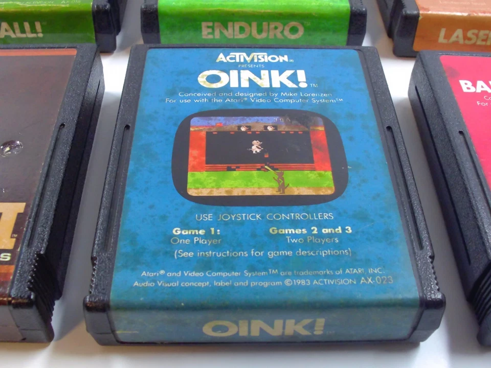 Lote de 8 carros Atari 2600 Activision Private Eye Pitfall II 2 Oink PROBADOS solamente Foto 4 de 4