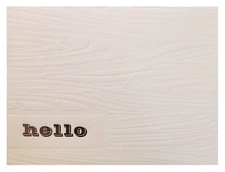 8 ct. Greeting Cards - Hello on Wood Grain