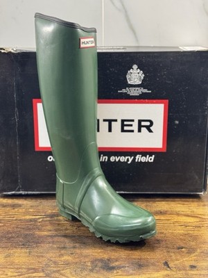 Hunter Regenstiefel Gummi Grün Icon Boot Rain Damen 37