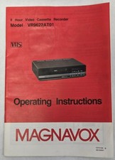 Magnavox VCR Model VR9622AT01 Operating Instructions Manual Vintage ORIGINAL
