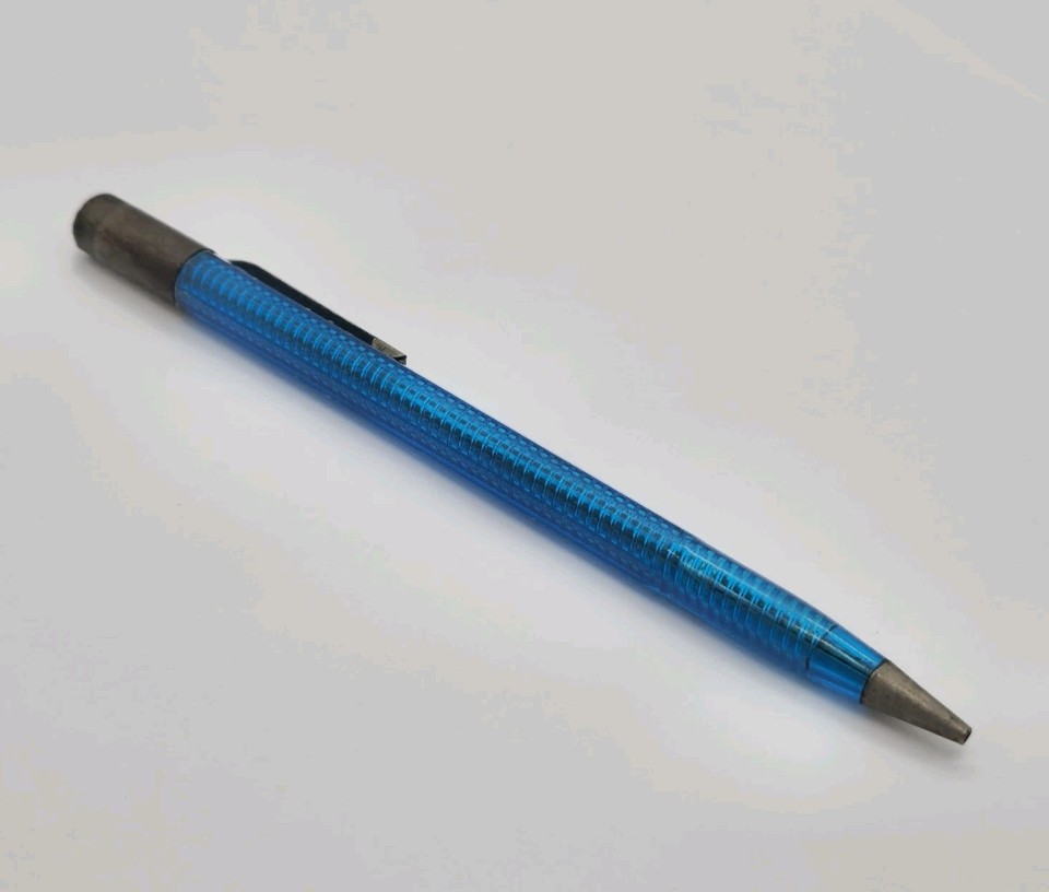 Scripto Vintage Transparent Blue Mechanical Pencil #028 Retro Made In ...