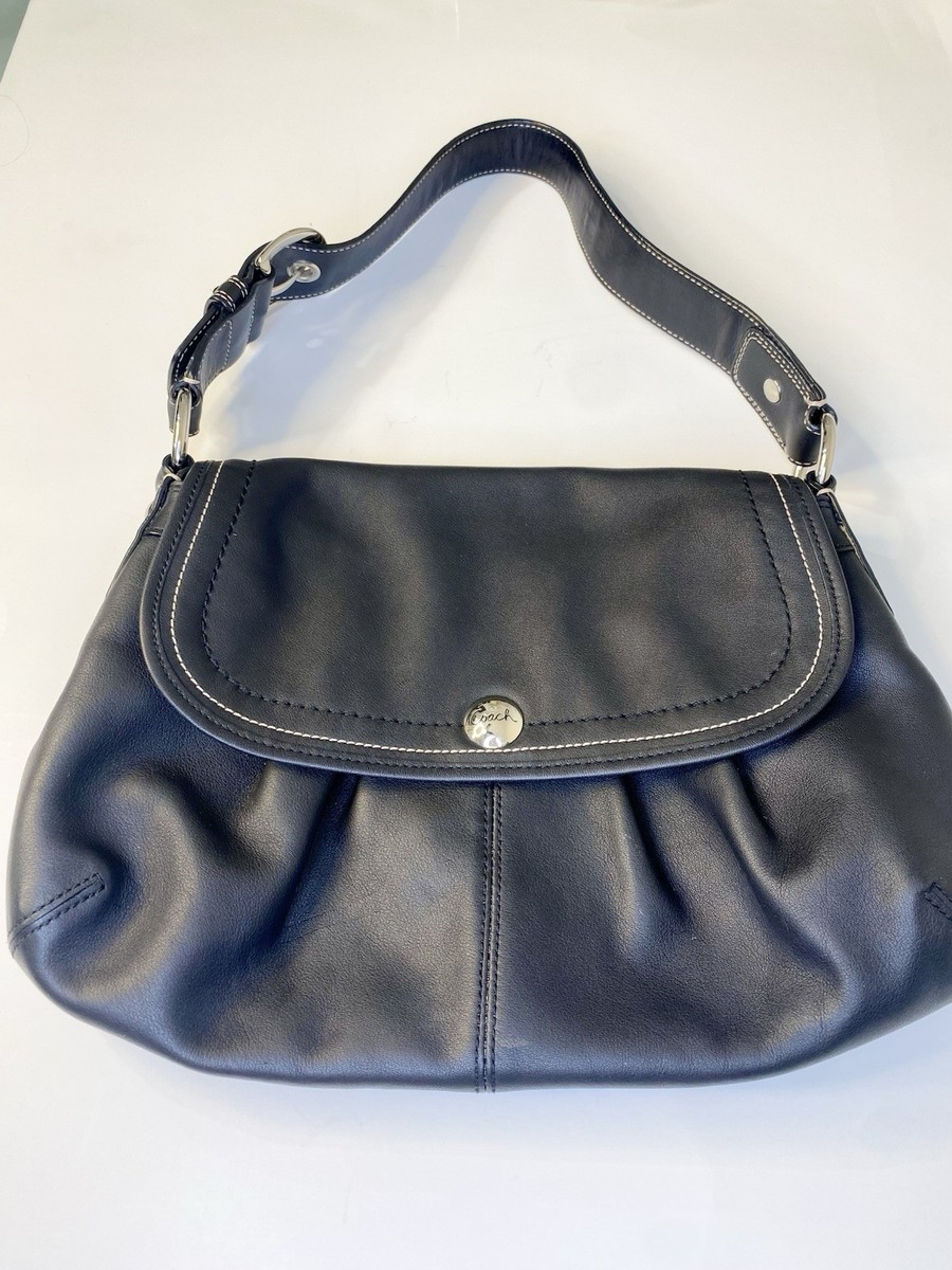 Vintage COACH Soho Shoulder Bag Black Leather Purse Flap Vintage COACH Soho Shoulder Bag Black Leather Purse Flap