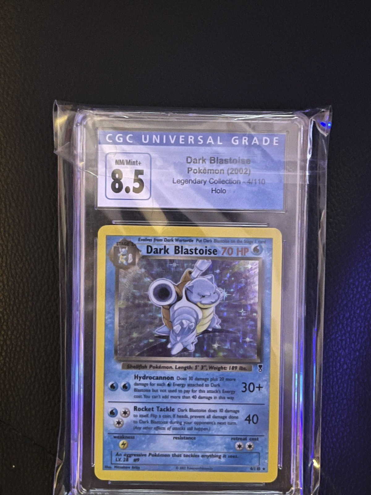 Dark Blastoise 4/110 Legendary Collection Holo Rare 2002 CGC 8.5 NM/MINT+