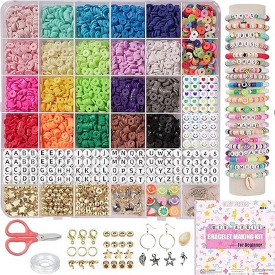 Bracelet Making Kit for Beginner 5000Pcs Preppy Polymer Friendship Bracelet
