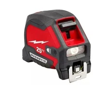 Milwaukee 48-22-0428 Compact Magnetic Tape Measure 25 ft with Wide Blade and LED
