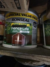 Ronseal One Coat Fence paint 12L Wood Treatment, Red Cedar  COLLECTION DY6
