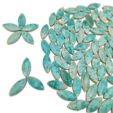 1.1lb Ceramic Mosaic Tiles for Crafts, Leaf Mosaic Pieces Porcelain Mosaic Ti...