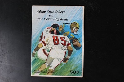 Adams State College vs. New Mexico Highlands Football Program 1977 NAIA