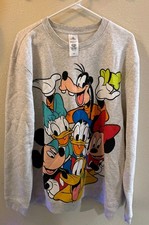 Disneyland Disney Parks Mickey and Friends Character Sweatshirt Heather Gray XL