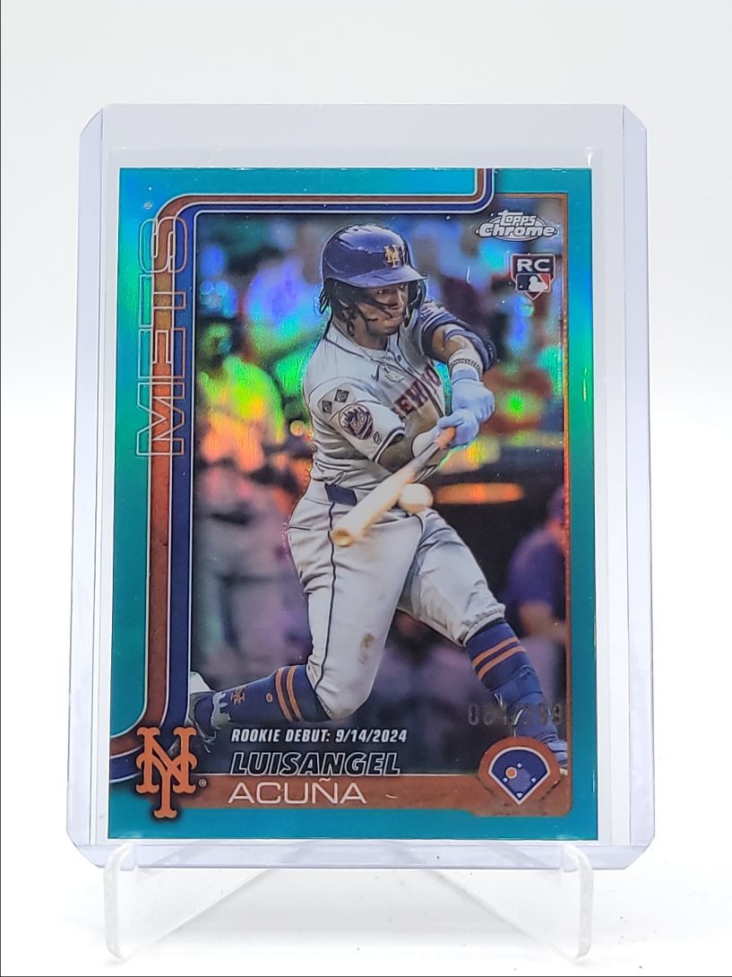 LUISANGEL ACUNA 2025 TOPPS CHROME UPDATE ROOKIE DEBUT TEAL RC /299 Q4450