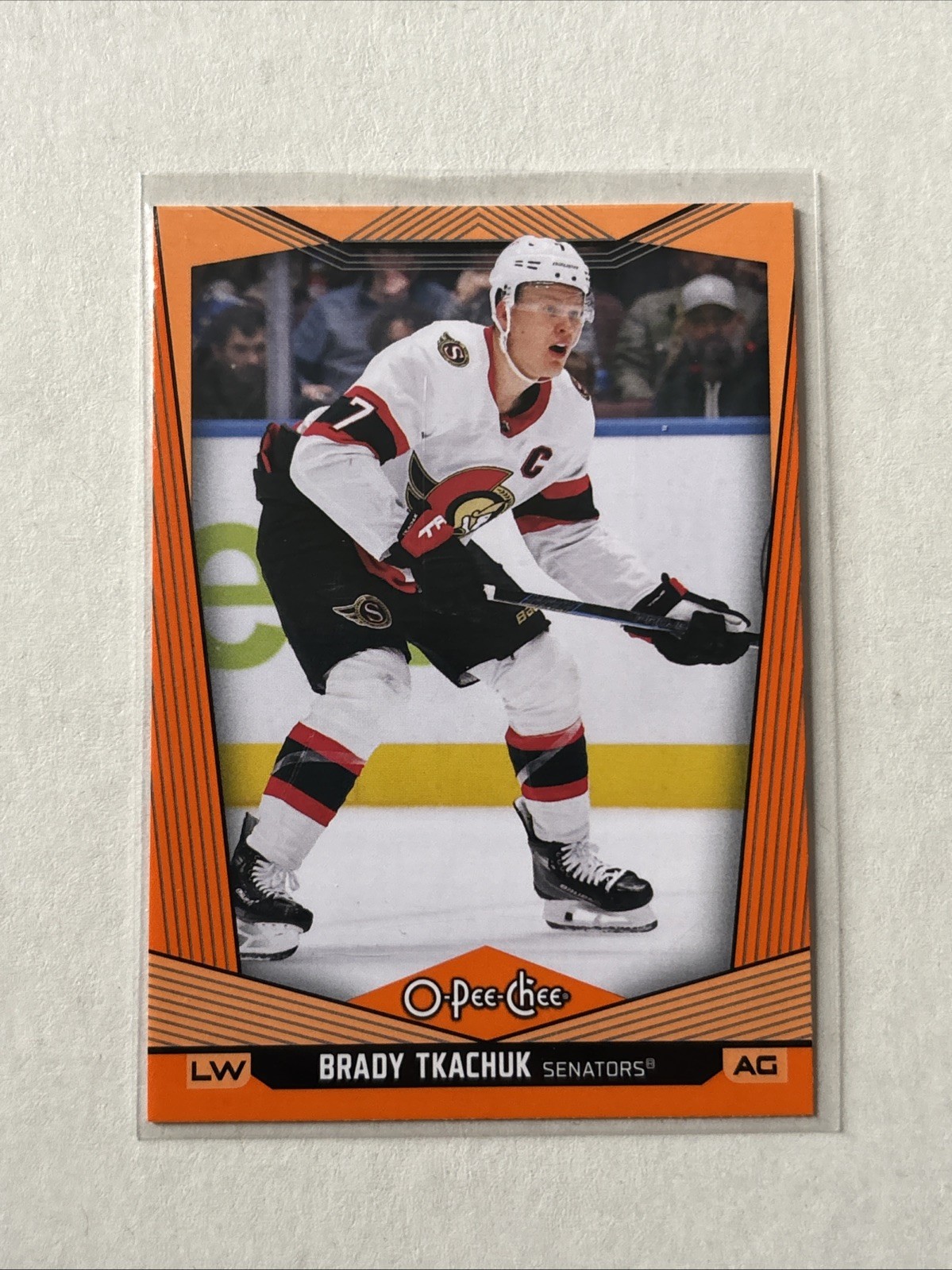 2024-25 O-Pee-Chee Orange Brady Tkachuk #6 Senators /25