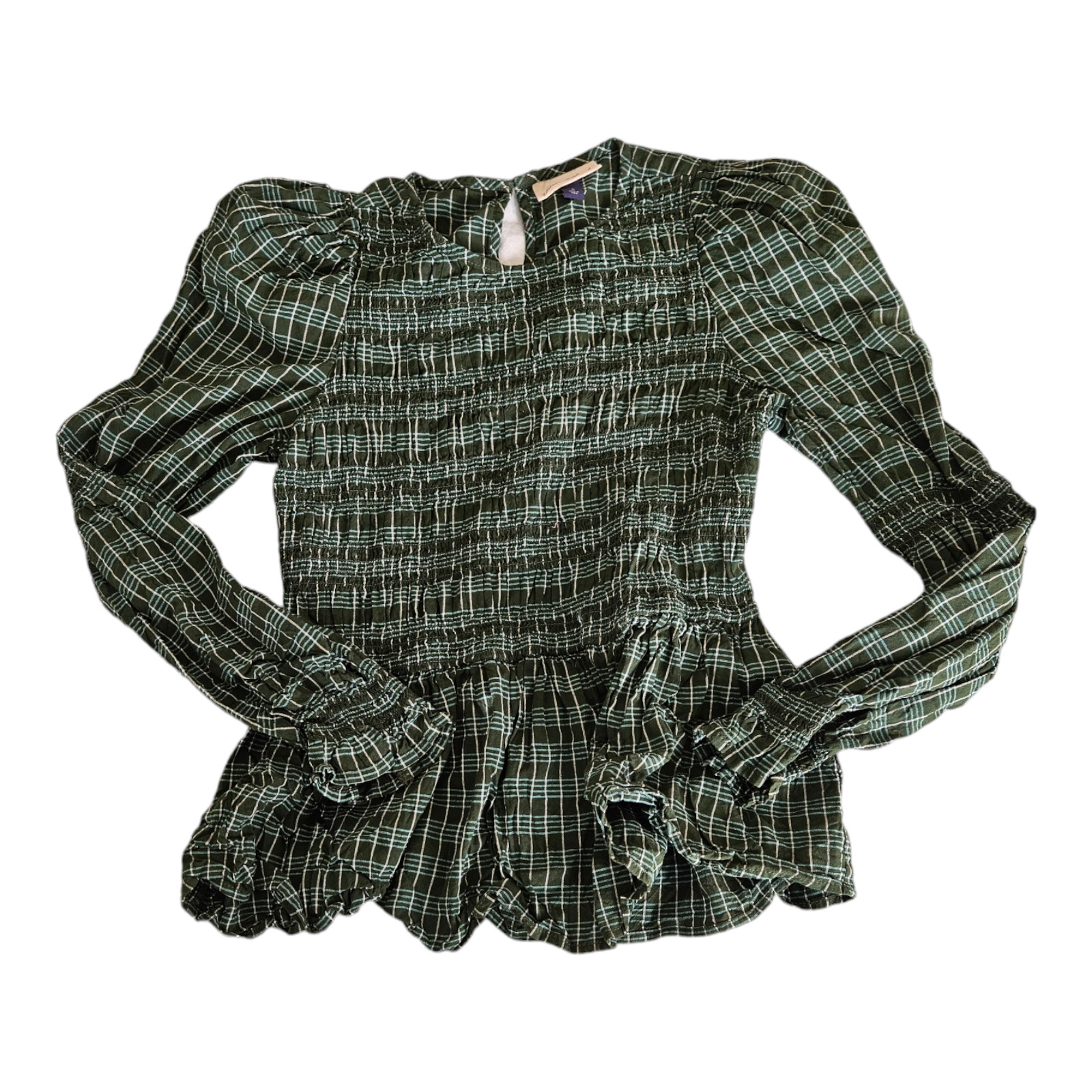 Universal Thread Small Green Plaid Long Sleeve Sh… - image 1