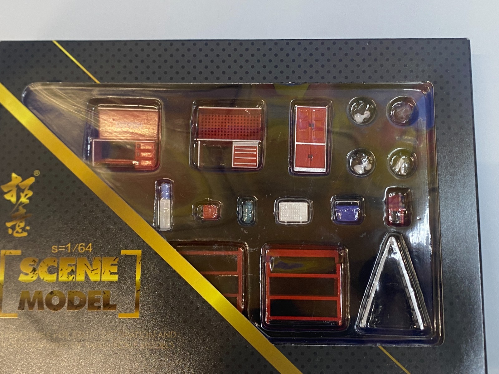 Scene Model 1/64 Scale Diorama Garage Workshop Props Bench Cabinet #3