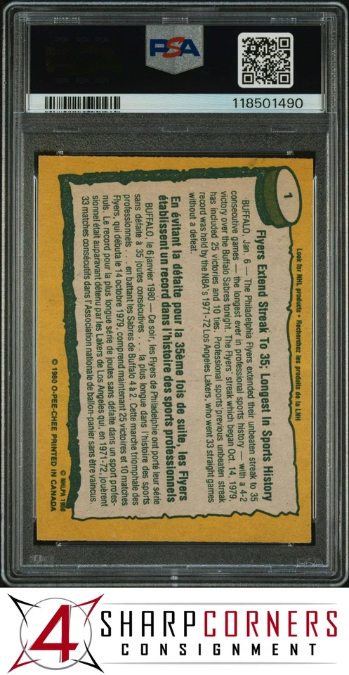 1980 O-PEE-CHEE RECORD BREAKER #1 BRIAN PROPP RC PSA AUTHENTIC DNA AUTO 10 - Image 2 of 3