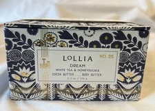 Lollia Dream Body Butter Full Size 5.5 oz White Tea And Honeysuckle Margot Elena