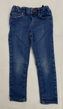 Place Girls Jeans Size 5 Super Skinny Pants Blue Adjustable Belt Casual Stretch