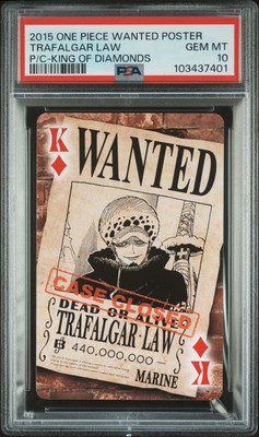 2015 ONE PIECE WANTED POSTER PLAYING CARDS KING OF DIAMONDS