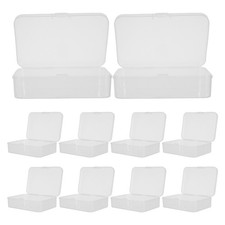 8 PCS Thickened Transparent Plastic Box Small Storage Jewelry Making Case