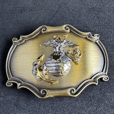 Vintage United States Marine Corps Collector Belt Buckle by Raintree In Box