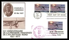 Mayfairstamps US FDC 1977 New York Charles Lindbergh 50th anniversary Air France