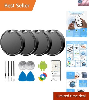 Advanced 4-Piece Android Tracker Set - Waterproof, Long-Lasting, Secure Tracking