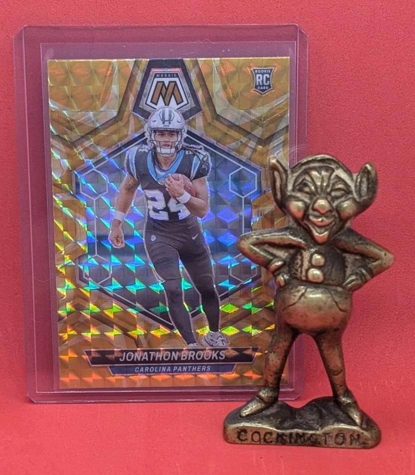 2024 Panini Mosaic - Rookies Reactive Yellow Mosaic Prizm #345 Jonathon Brooks