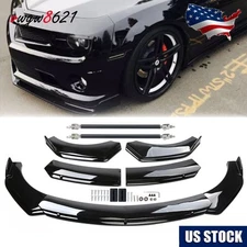 Glossy Black Front Bumper Lip Spoiler Splitter Body Kit For Chevrolet Camaro LT