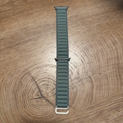 Apple Alpine Loop 49MM Green  w/ Natural Titanium hardware - Medium