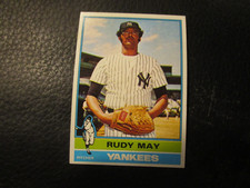 1976 TOPPS CARD#481 RUDY MAY YANKEES NM/MT+ BT#481