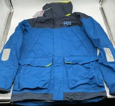 Helly Hansen Women's WP Pier 3.0 Skiing Snow Hooded Jacket-Navy Blue-Size: S