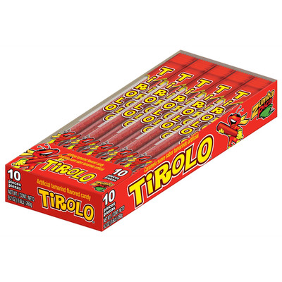 Zumba Pica Tirolo Tamarind Candy Straws, Chewy Mexican Candies, 10 Count