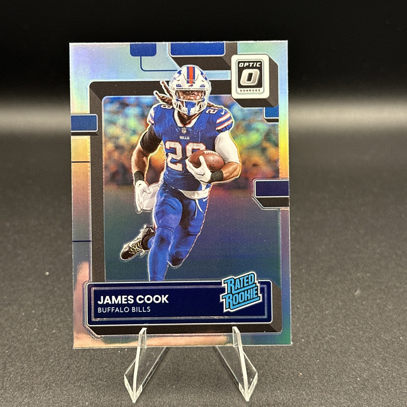 2022 Panini Donruss Optic - Rated Rookie James Cook #215 Holo Prizm (RC)
