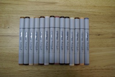 Copic Alcohol Sketch Marker Sets - 14 count portrait + 6 Copic Wides