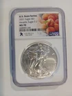 2021 $1 Heraldic American Silver Eagle T-1 State Series Georgia NGC MS70