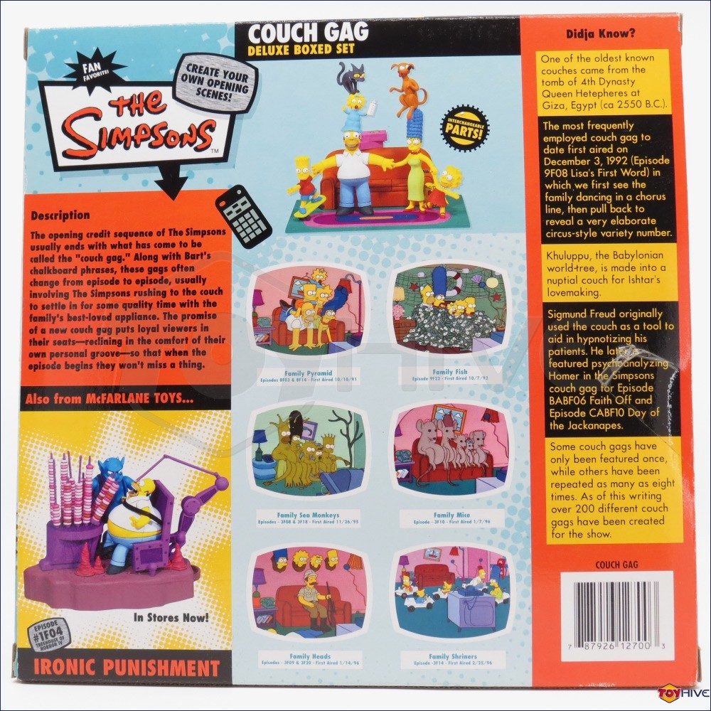 The Simpsons Couch Gag deluxe boxed set 2006 magnetic figures by