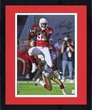 Framed Anquan Boldin Cardinals Signed 16x20 Jump Catch Vertical Photo w/Insc
