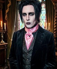 Pink Satin Cravat Scarf: Steampunk, Victorian Costume