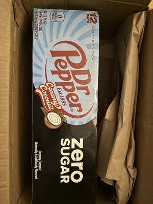 Dr Pepper Creamy Coconut Zero Sugar 12oz 12 Pack Cans Limited Edition  NOT EXPRD