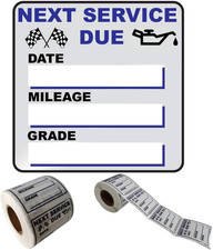Oil Change Stickers, 300 Pcs 2 x 2 Inches Clear Oil Change Window Stickers for V