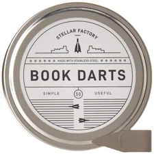 Book Darts: Thin Stainless Steel Mini Bookmarks - 50 Count