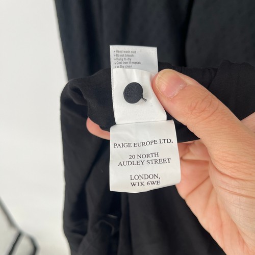 Vestido midi para mujer PAIGE Rozlyn con volantes negros en capas talla grande - Imagen 7 de 13