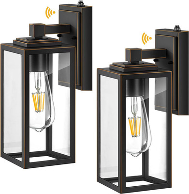 2 Packs Black Gold Outdoor Lights, Anti-Rust Porch Light Wall Mount, Waterproof