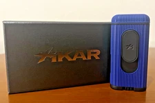 Xikar Hedron Cigar Torch / Soft Flame Lighter - Blue & Black - Brand New in Box