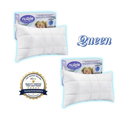 #ad Nuzzle Cooling Adjustable Pillow for Side Queen Size Set of 2 White $88.97