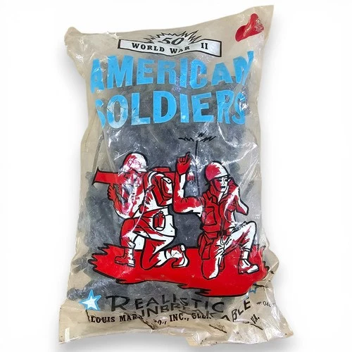 Louis Marx World War II American Soldiers Lot of 53 Pieces w/ Packaging Vintage