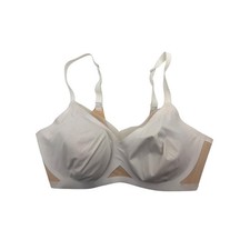 Honeylove Silhouette Wireless Smoothing Bra White Nude Mesh 38B/C Large