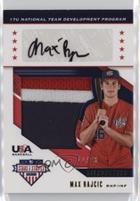 2019 Panini USA Baseball Stars & Stripes Jerseys Prime 11/23 Max Rajcic Auto a8r