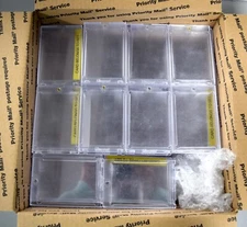 Lot Of (130) Magnetic One-Touch Trading Card Display Cases (Used & Complete)
